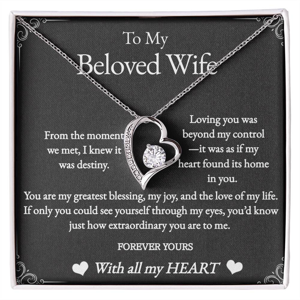 To My Beloved  Wife Necklace